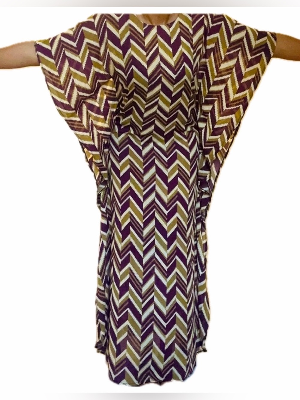 Brown Khaki Kaftan Gown